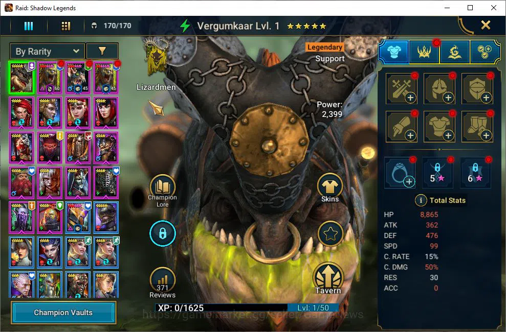 Raid: Shadow Legends Accounts Lv47 554K Power|25 Legendary(Xenomorph,Ninja,Alice image 4