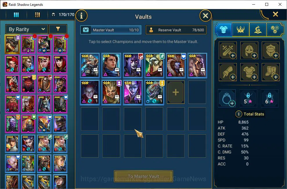 Raid: Shadow Legends Accounts Lv47 554K Power|25 Legendary(Xenomorph,Ninja,Alice image 5