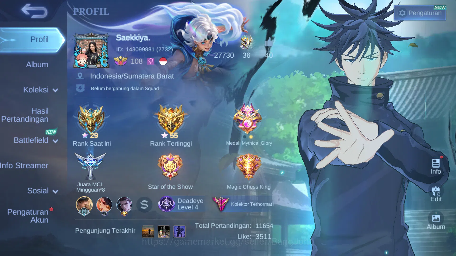 Mobile Legends: Bang Bang Accounts Hero 131|Skin 484|Legend Saber+Gusion|KOFChou+Auro image 2