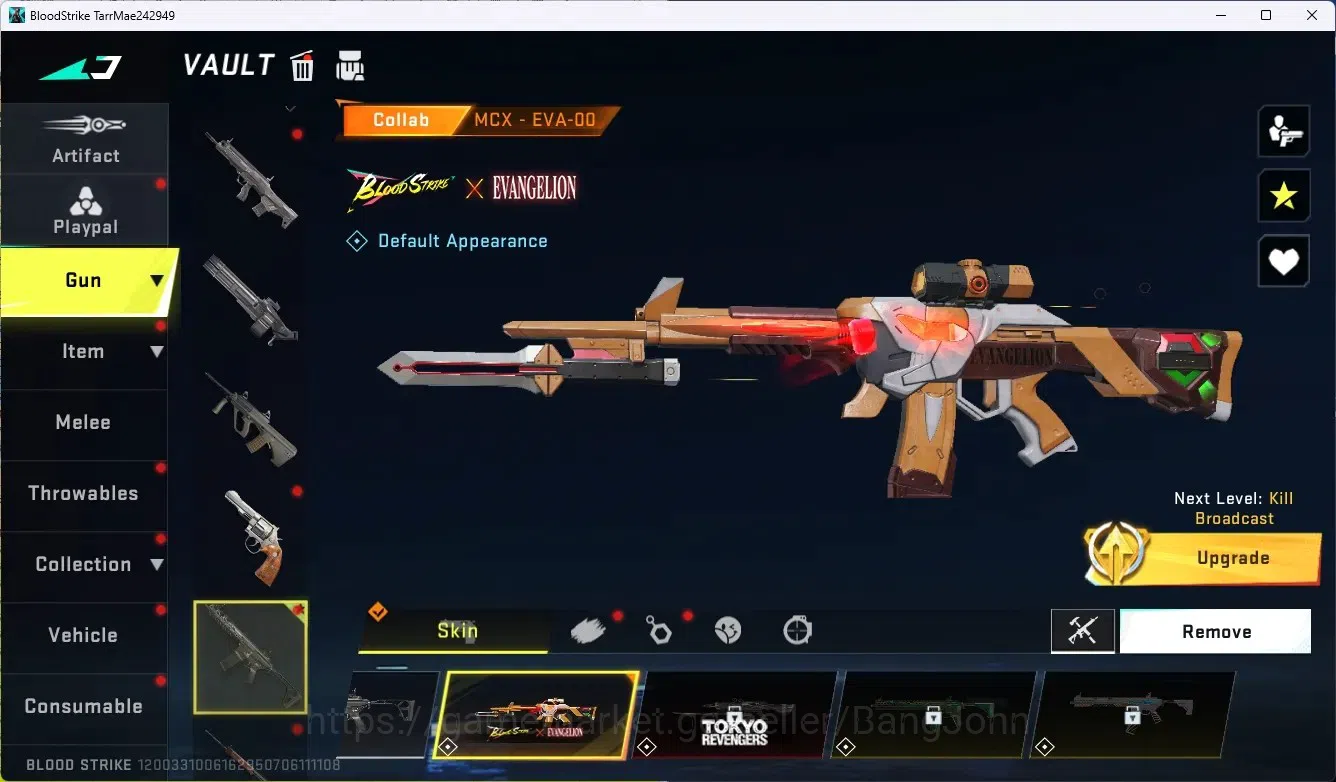 Blood Strike Accounts ASIA|Collab Gun MCX - EVA-00|3 Legendary Gun|1 Nam image 4