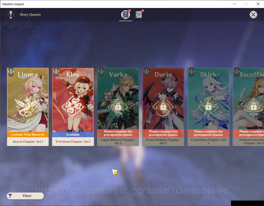 Genshin Impact Accounts ASIA|AR 35|2 Limited+20(4Character)|Arlecchino,Lin image 5