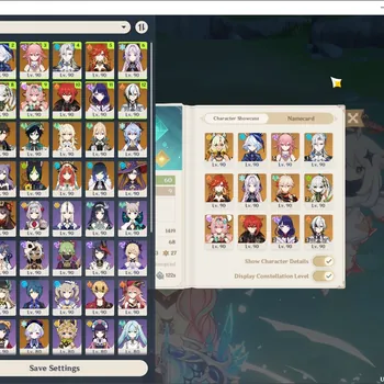 Genshin Impact Accounts End Game Asia|AR 60|4 PremTeam Meta|20 Limited+19(*5 Weapon)|(Yae