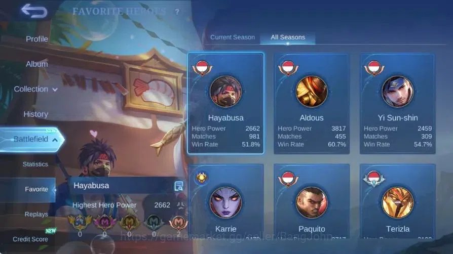 Mobile Legends: Bang Bang Accounts Global|Hero 132|Skin 266|Renowned|Collector Natali image 12