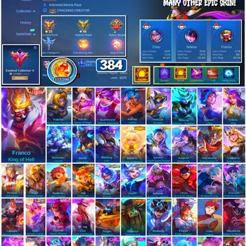 Mobile Legends: Bang Bang Collector #3566 384 Skins | Legend Franco | Collector Natali image 1