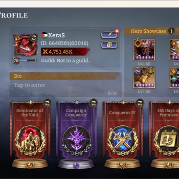 Watcher of Realms Accounts Others Global 60xx|Power 4,7M|5 Lord:LayaA1,MorriganA1|49 Legend:Silas A2,SunWukongA1,Vierna