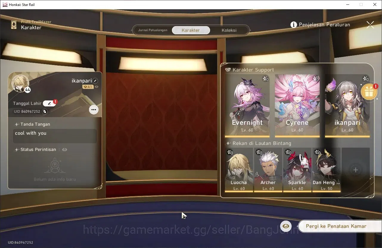 Honkai Star Rail Accounts ASIA | TL 44 | Sterter Evernight, Cyrene, Sprakle, image 2