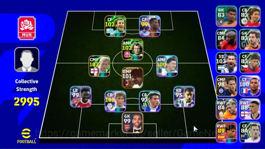 eFootball Accounts High-End Android|Power 2995|Big Time Frank Rijkaard|3 Epic Diego Forlan,Uli Hoeneb,Paul Scholes|7 Show 1