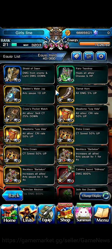 Grand Summoners Accounts Starter Global|Rank 21|Starter|31 RGB|12 Ascend|MomoTW,MikotoTW,Kirisame,SanageyamaTW,Rin&Luvia,V 7