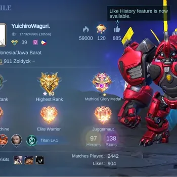 Mobile Legends: Bang Bang Accounts Others Global|138 Skin|Expert|PACE: Fanny|Rising: Lolita|ZDC: Zhask|MM