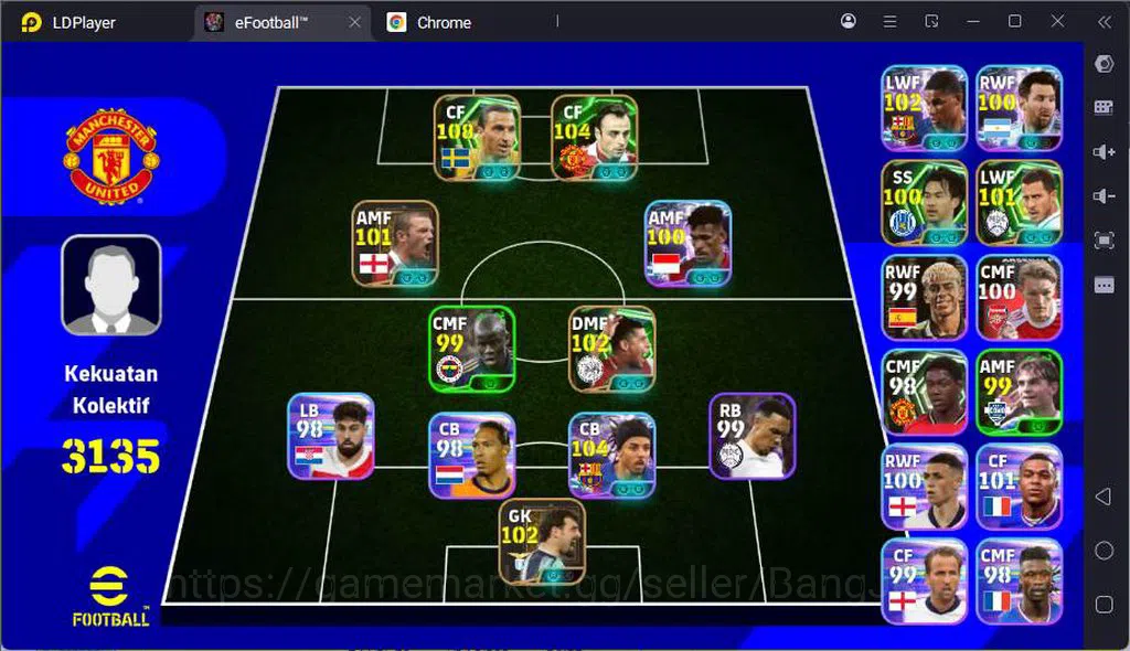 eFootball Accounts Mobile|Power 3135|Ibrahimovic epic,Peruzzi epic,Ro image 1