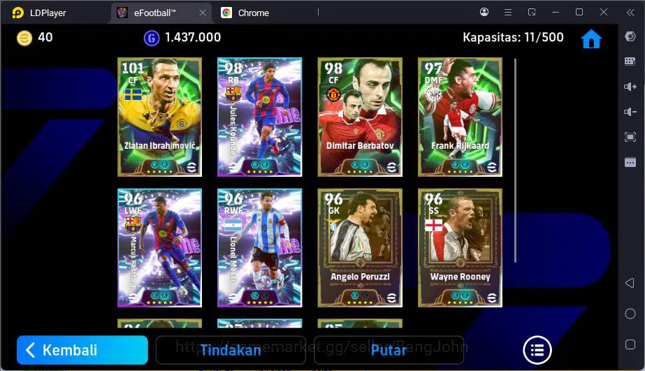 eFootball Accounts Mobile|Power 3135|Ibrahimovic epic,Peruzzi epic,Ro image 3