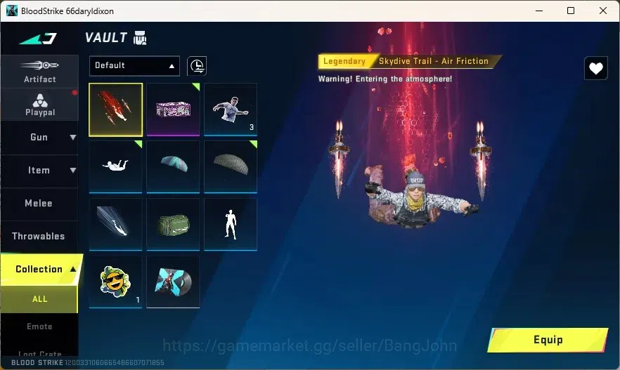 Blood Strike Accounts High-End ASIA | 1 EVO: M1887-Destroyer|Epic Name-Changing Card|Legendary Skydive Trail|6Upgrade Point 5