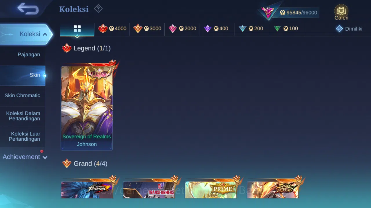 Mobile Legends: Bang Bang Accounts Hero 131 Skin 374 | Legend Johnson | Vessel Benede image 2