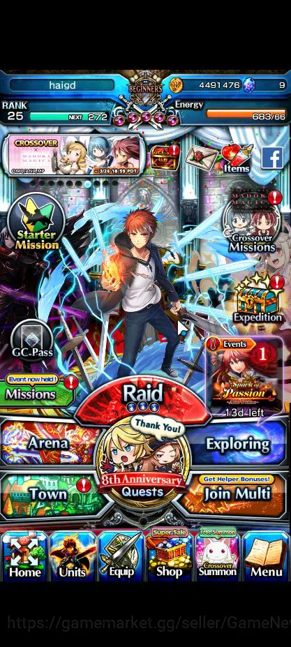 Grand Summoners Accounts Global|Rank 25|1 Sp.Art|5 Ascend|Shirou Emiya,Kens image 2