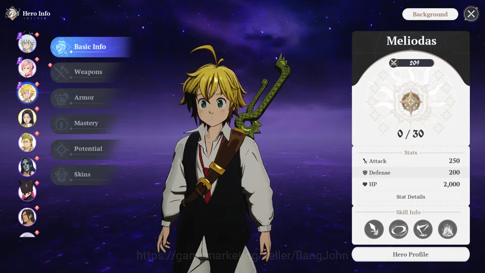 The Seven Deadly Sins: Origin Accounts EUROPE | Fresh Starter Lvl 2 |2 SSR|Meliodas,Guila image 4