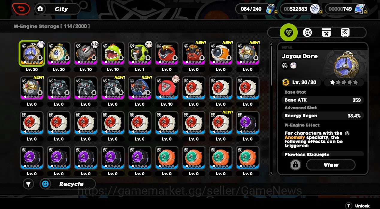 Zenless Zone Zero Accounts Others ASIA|IK 24 S1 CH1||1 Limited [Velina Airgid + Sign] + 1 Std (Lycaon)|All Unset|All 3
