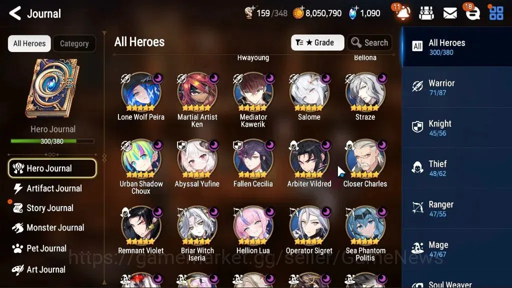 Epic Seven Accounts ASIA|52 ML[Monarch otS Iseria,Salome,LOTScales,BAr image 10