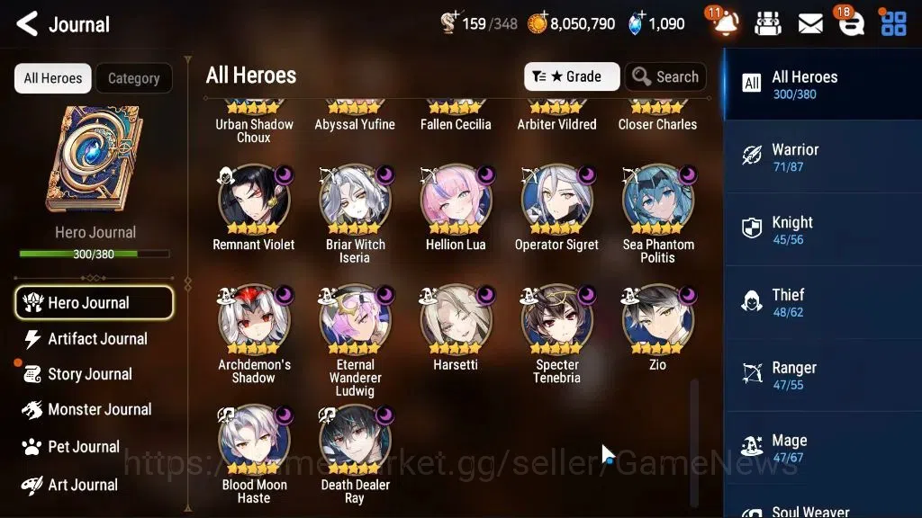 Epic Seven Accounts ASIA|52 ML[Monarch otS Iseria,Salome,LOTScales,BAr image 11