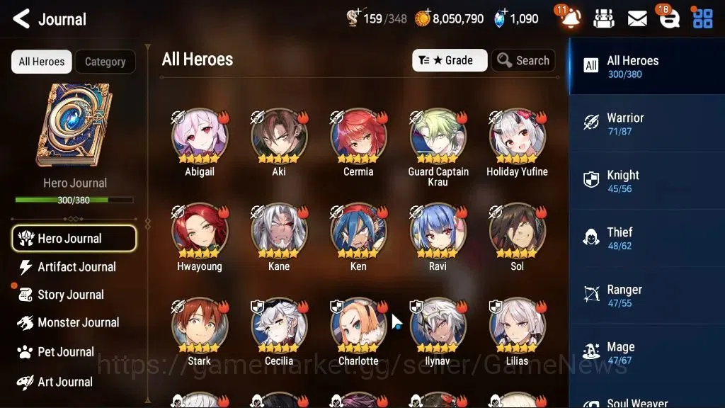 Epic Seven Accounts ASIA|52 ML[Monarch otS Iseria,Salome,LOTScales,BAr image 12