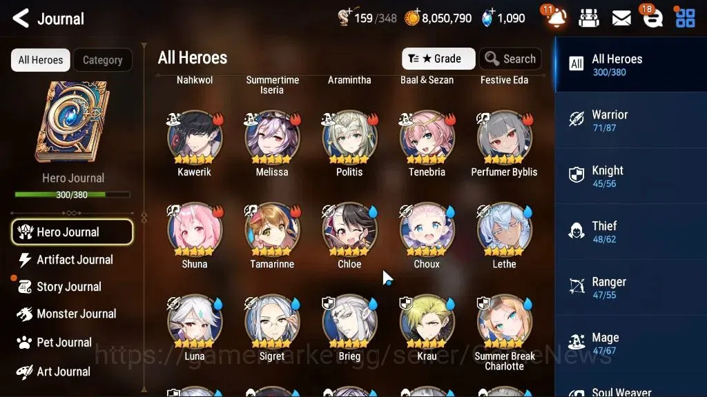 Epic Seven Accounts ASIA|52 ML[Monarch otS Iseria,Salome,LOTScales,BAr image 14
