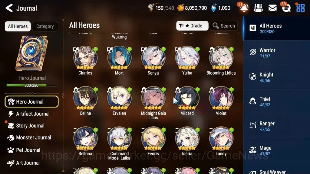 Epic Seven Accounts ASIA|52 ML[Monarch otS Iseria,Salome,LOTScales,BAr image 17