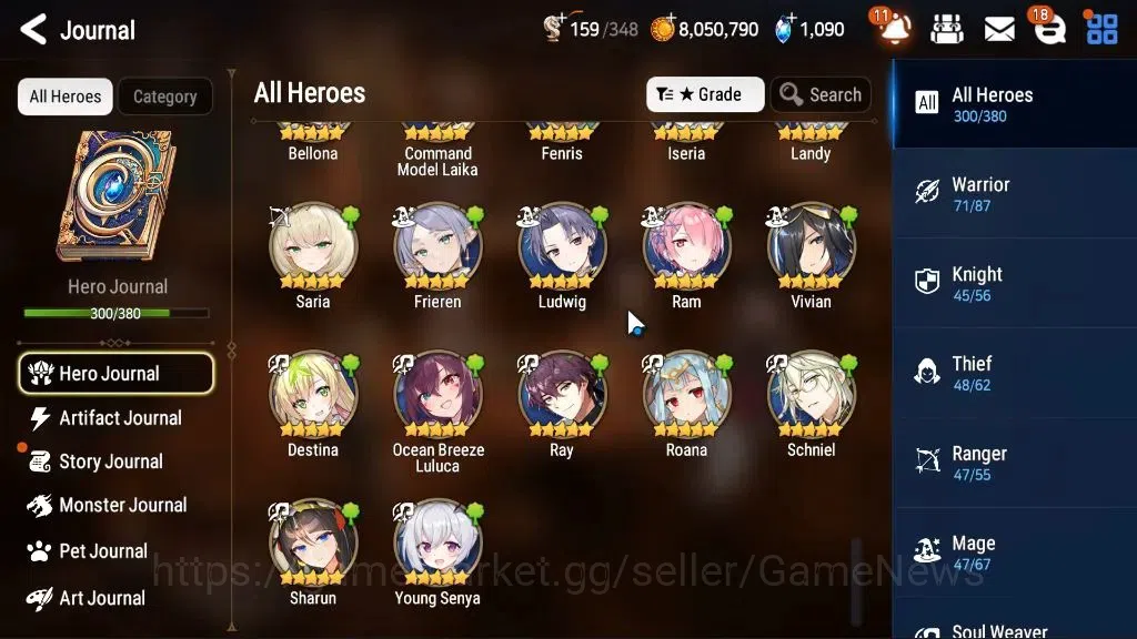 Epic Seven Accounts ASIA|52 ML[Monarch otS Iseria,Salome,LOTScales,BAr image 18
