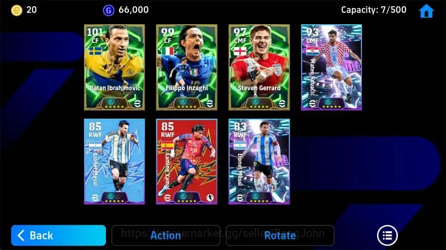 eFootball Accounts Legends & Iconic Players Mobile|PW 2995 |Zlatan Ibrahimović Epic,Filippo Inzaghi Epic,Steven Gerrard 3