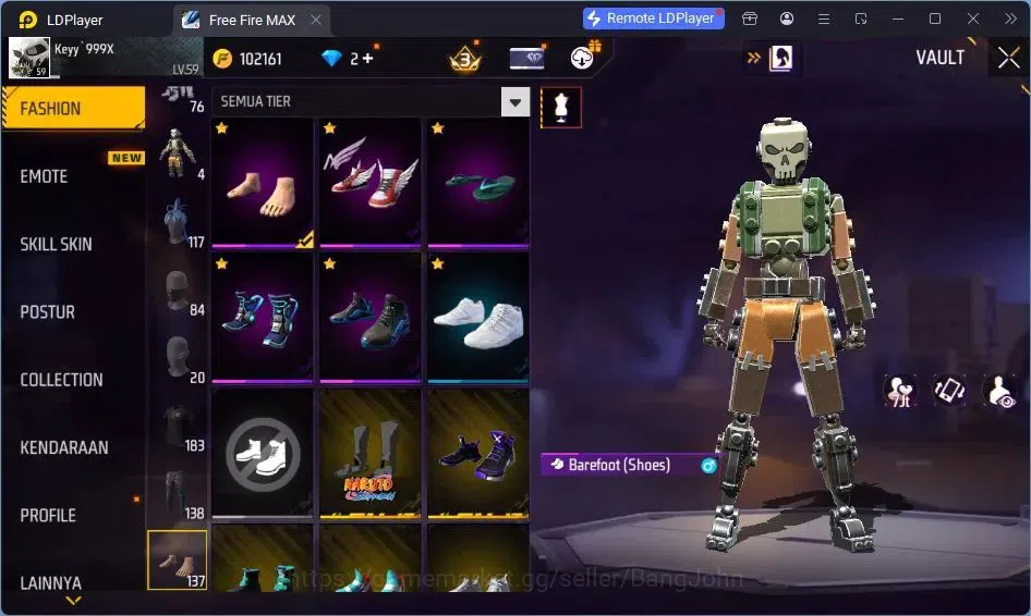 Free Fire Accounts Indonesia | Vault 183| SG Trompet| SG Streling| Ka image 15