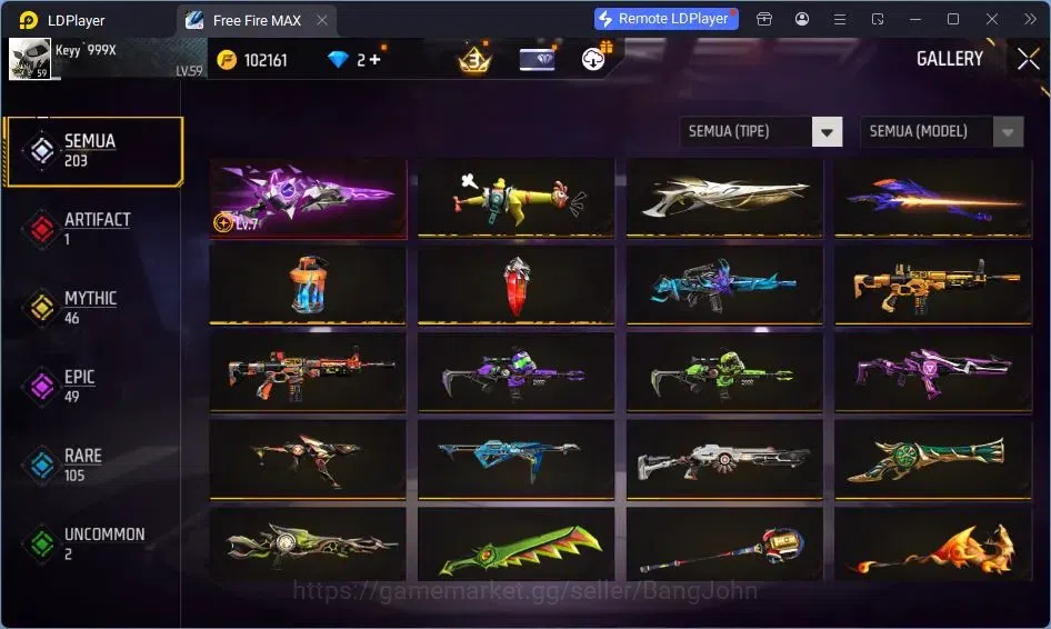 Free Fire Accounts Indonesia | Vault 183| SG Trompet| SG Streling| Ka image 4