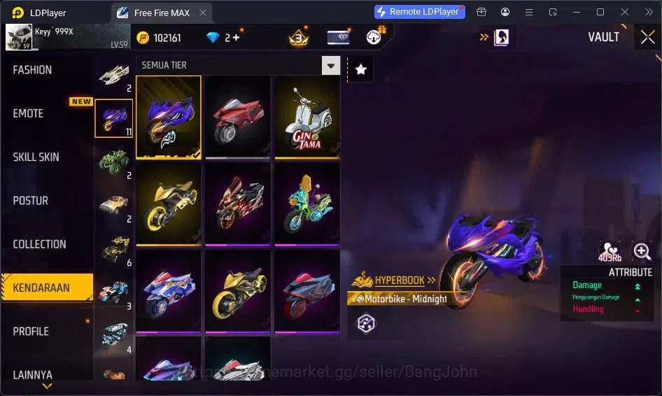 Free Fire Accounts Indonesia | Vault 183| SG Trompet| SG Streling| Ka image 8
