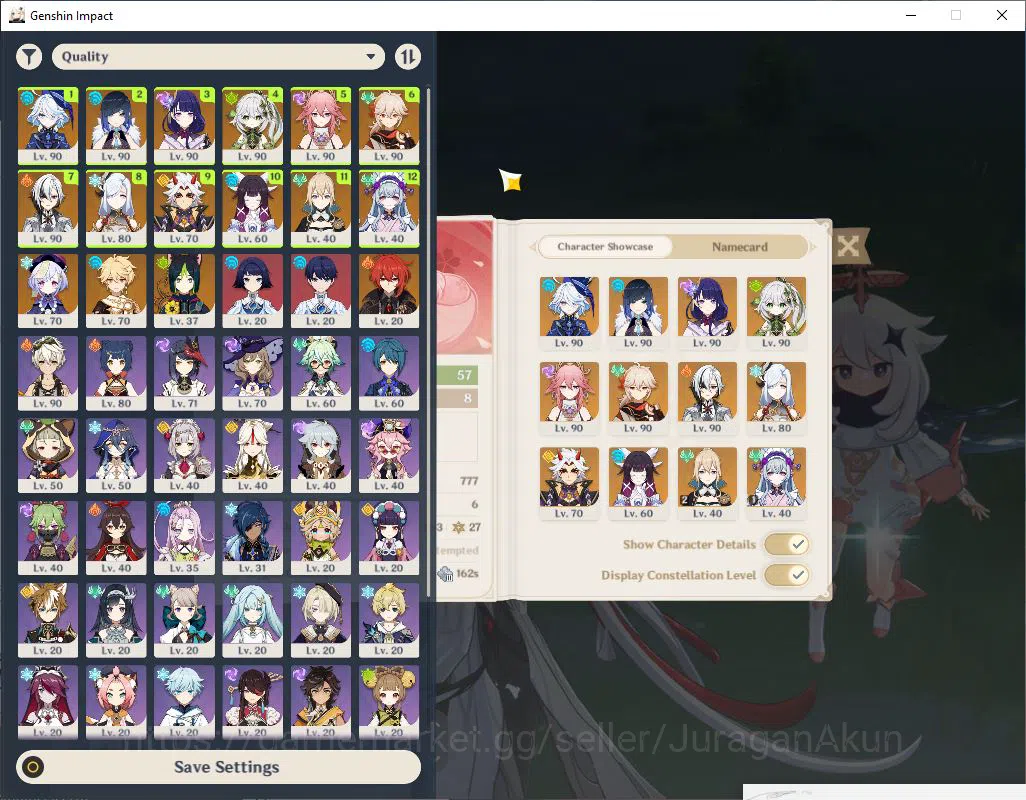 Genshin Impact Accounts Mid Game ASIA|AR 57|10Limited +5(*5Weapon)|Columbina,Arlecchino+sign,Yelan,Yae 2