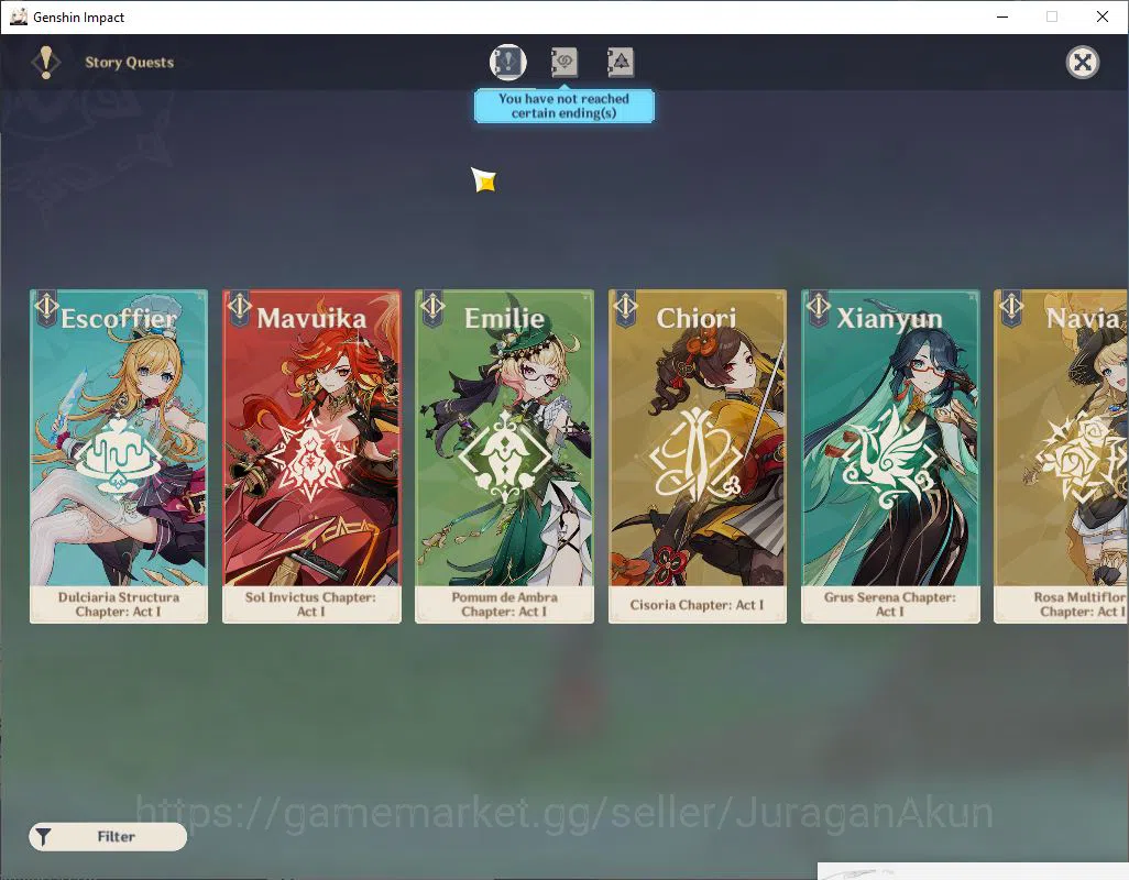 Genshin Impact Accounts Mid Game ASIA|AR 57|10Limited +5(*5Weapon)|Columbina,Arlecchino+sign,Yelan,Yae 5