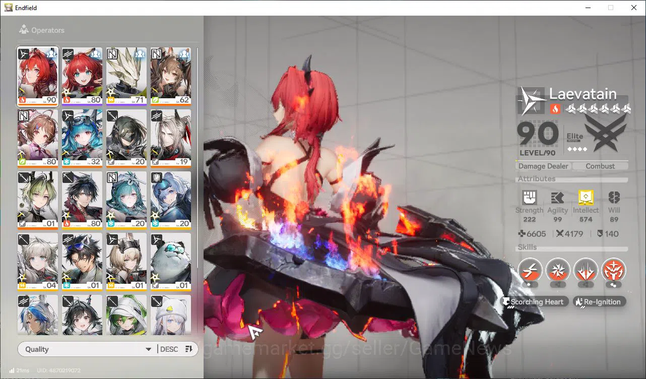 Arknights: Endfield Accounts Asia Lv51| 6 SSR [(Laevatain,Gilberta,ArdeliaP2,La image 1