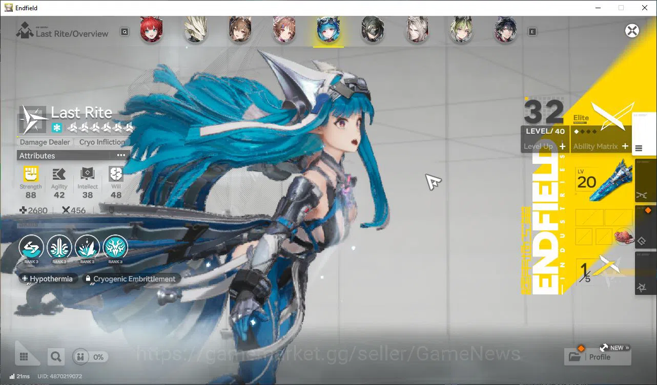 Arknights: Endfield Accounts Asia Lv51| 6 SSR [(Laevatain,Gilberta,ArdeliaP2,La image 6