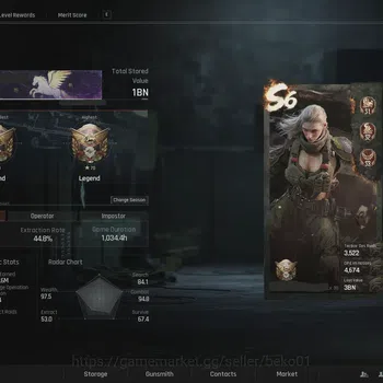 Arena Breakout: Infinite Accounts 1.3B (1.300.000.000) CASH KOEN - 1.5B+ STASH - RIPTIDE STRIKER KNIFE + CRIMSON GOLD