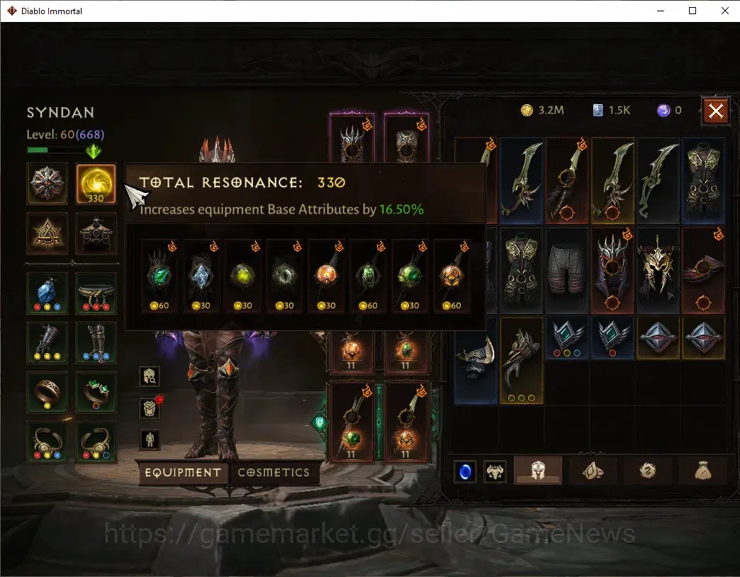 Diablo Immortal Accounts EU - aranoch|CS ON|Lv60(668)|Tempest|39k CR|Reso 3 image 4
