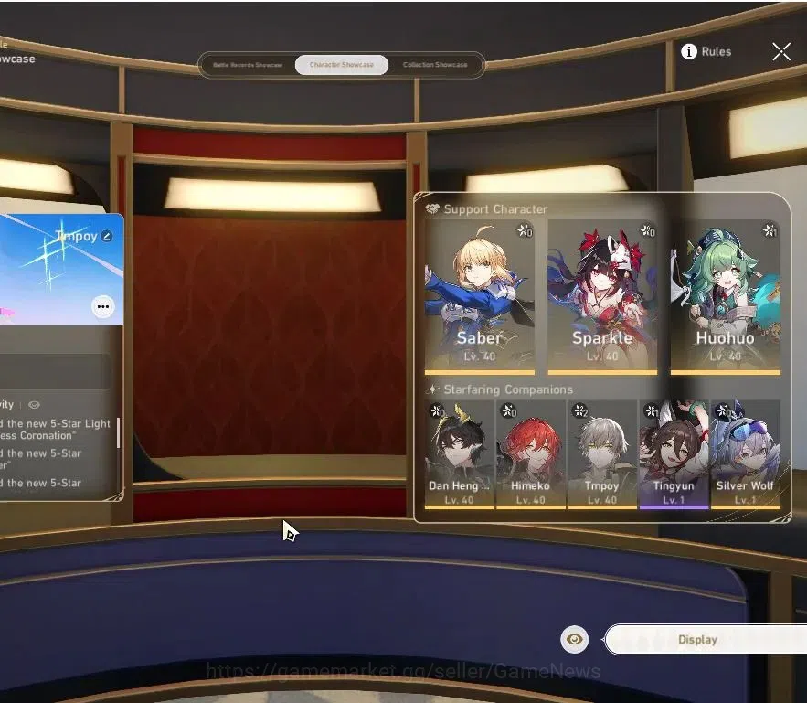 Honkai Star Rail Accounts Others Asia|TL 30|5 Limited|(Saber)+Sign Huohuo E1,Sparkle,DHPT,Silver Wolf,Himeko Etc|Male 2