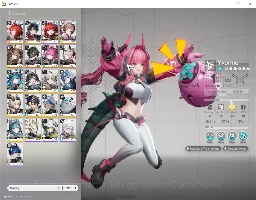 Arknights: Endfield Accounts ASIA|Lv 57|SSR 6(3Limit)[Laevatain,Gilberta+Sign]  image 3