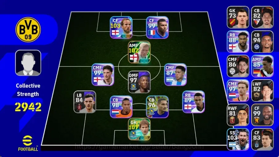 eFootball Accounts High-End Android|PW 2942|Harry Kane ShowT,Petr Cech Epic,Paul Scholes Epic|2026|Check SS EFB3414B 1