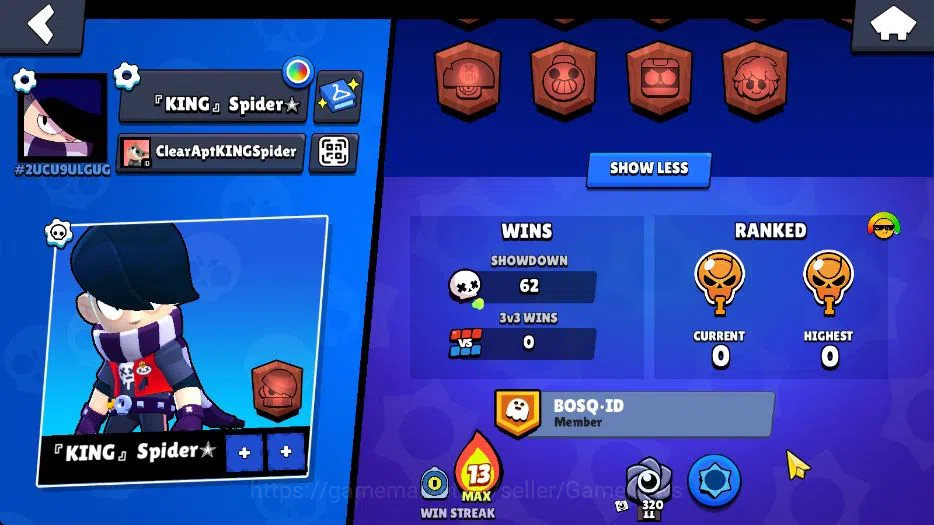 Brawl Stars Accounts 1115 Trophy|5K Bling 50 Gem|14 Brawlers 3 Max Lvl  image 3