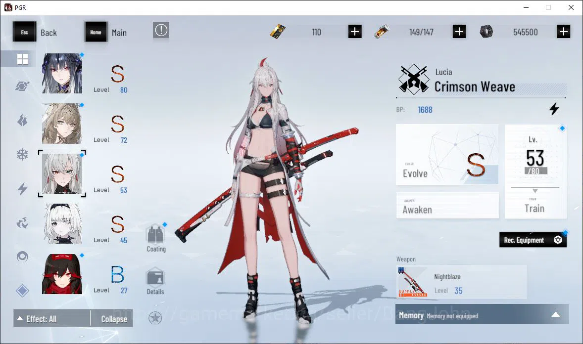 Punishing: Gray Raven Accounts EUROPE|Lv 48 | [S Nirvantia,S Crepuscule,S LuciaCW image 10