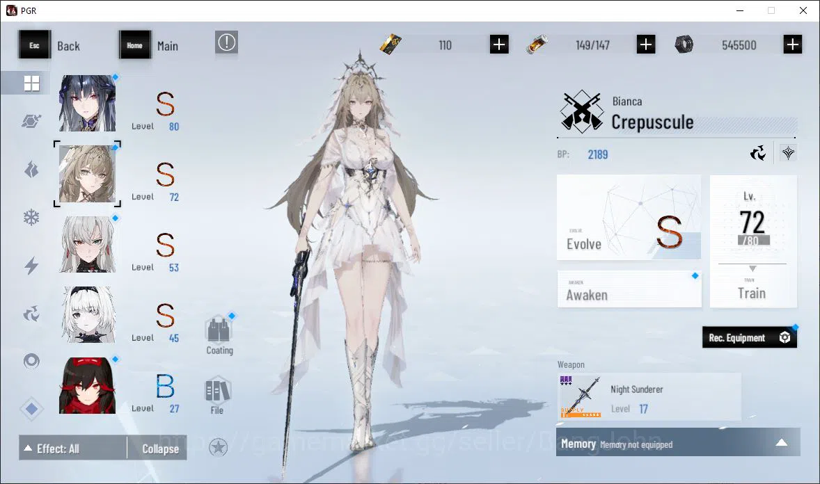 Punishing: Gray Raven Accounts EUROPE|Lv 48 | [S Nirvantia,S Crepuscule,S LuciaCW image 11