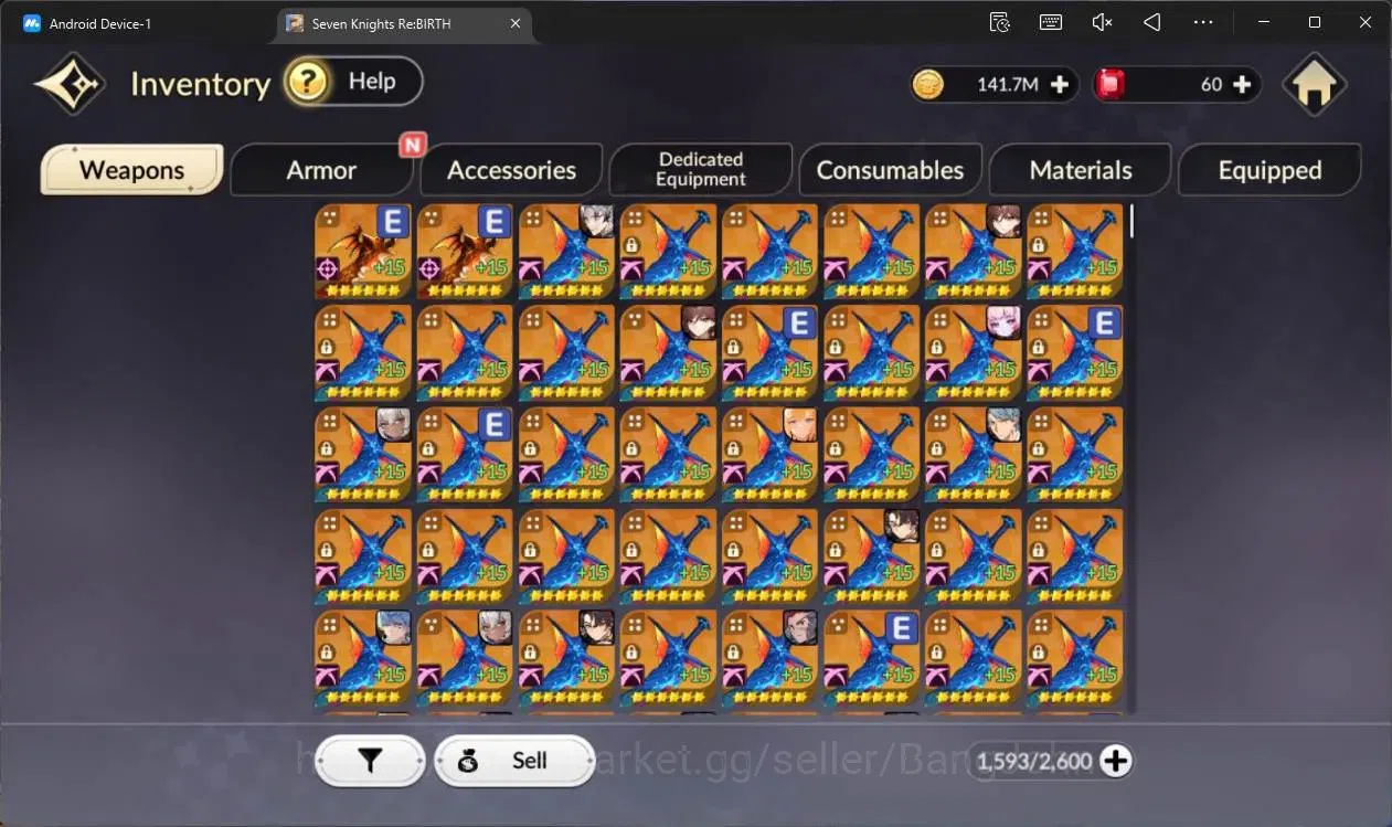 Seven Knights Re:Birth Accounts Global |5 EX7(Fai TC1,Juri TC 1,Gelidus TC1,Melia, image 6