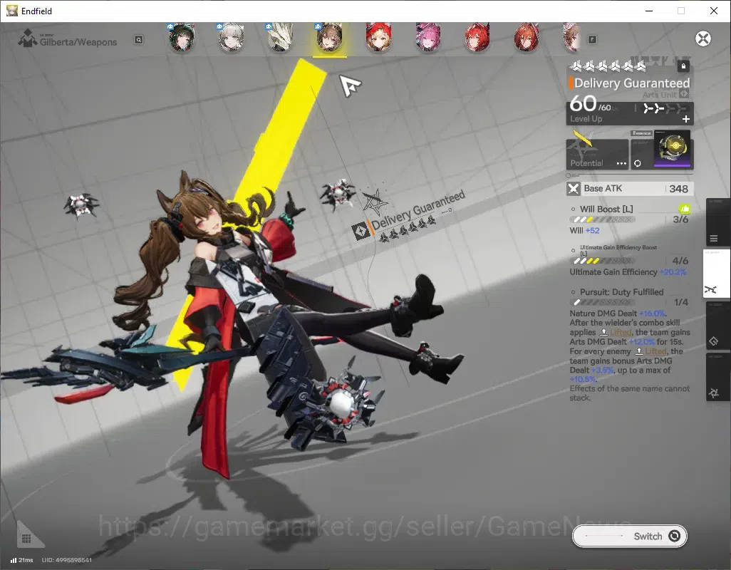 Arknights: Endfield Accounts ASIA|Lv58|9SSR(5Limit)+17(*6WEP)|[(Fangyi,Gilberta image 4