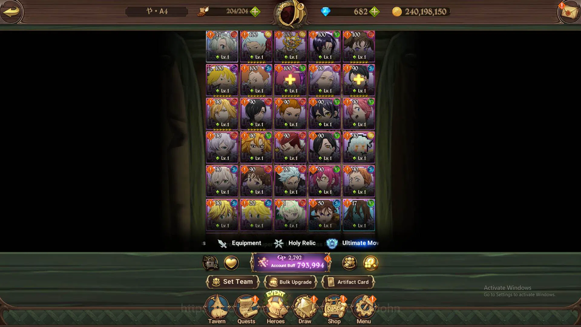 The Seven Deadly Sins: Grand Cross Accounts ASIA|793k CC|DM 682|1LR ELizabeth|UR Sabunak, Demo image 10
