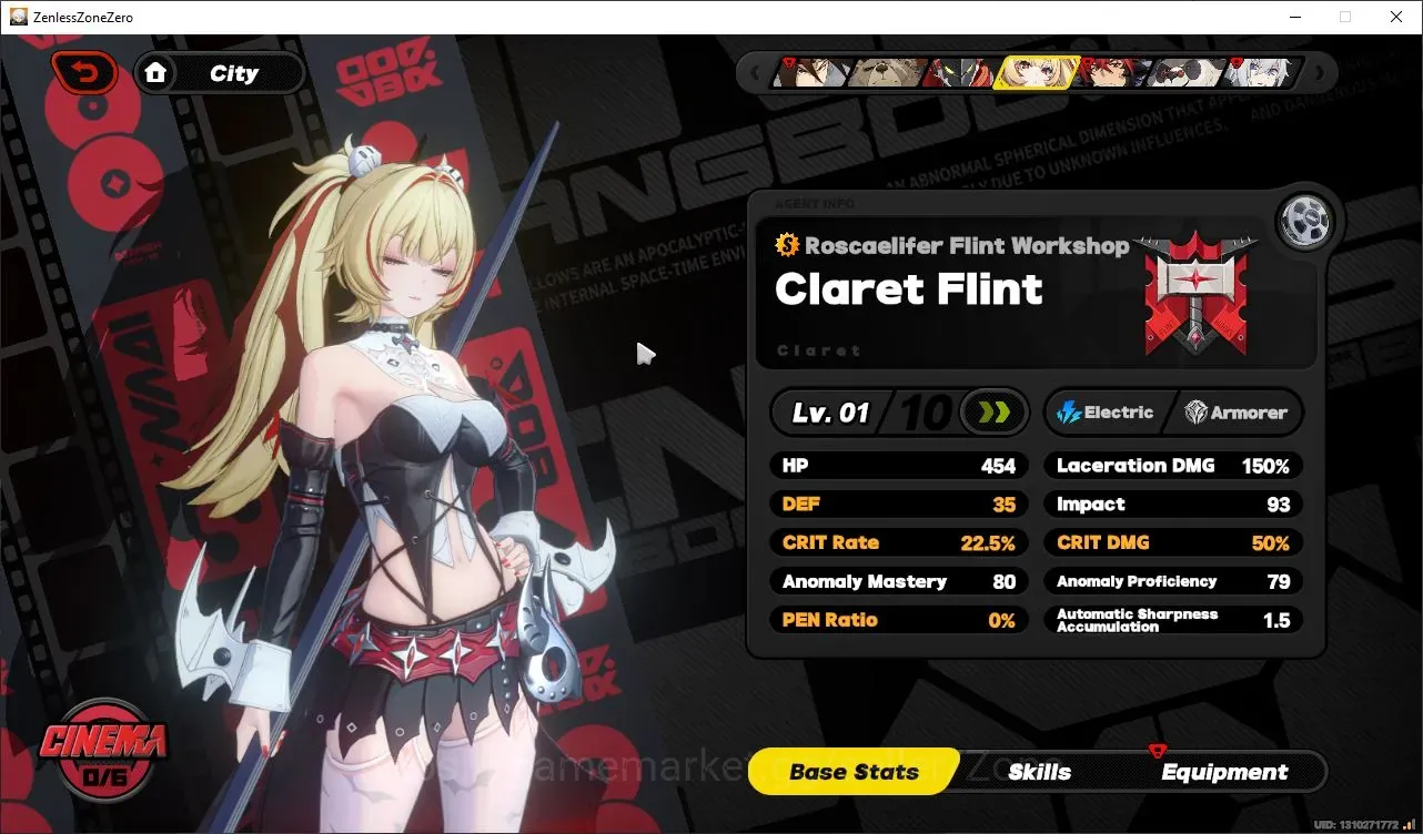 Zenless Zone Zero Accounts Starter ASIA|Starter IK 25|2Limit(Claret,Trigger+Sign)|Low Missions S1|MC Wise|TakeMail(ZZZ981Z) 1