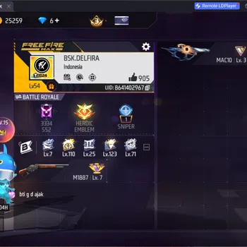 Free Fire Accounts Indonesia | Evo: M1887 Lv7, MAC10 Lv3| 4 M1887 Skins| Electrify Bunny Backpack | Check SS FF895B