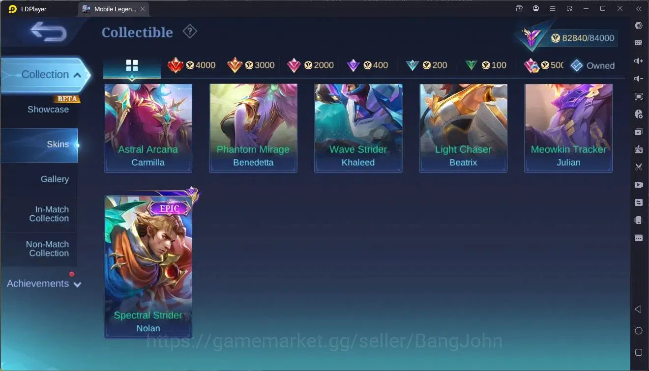 Mobile Legends: Bang Bang Accounts Global|Hero 129|Skin 292|Renowned|Prime Granger,Be image 17