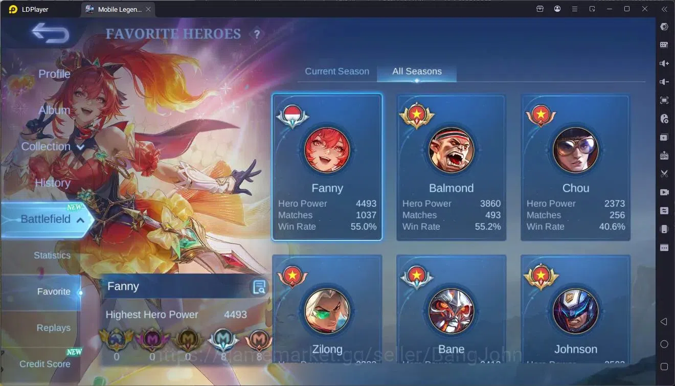 Mobile Legends: Bang Bang Accounts Global|Hero 129|Skin 292|Renowned|Prime Granger,Be image 4