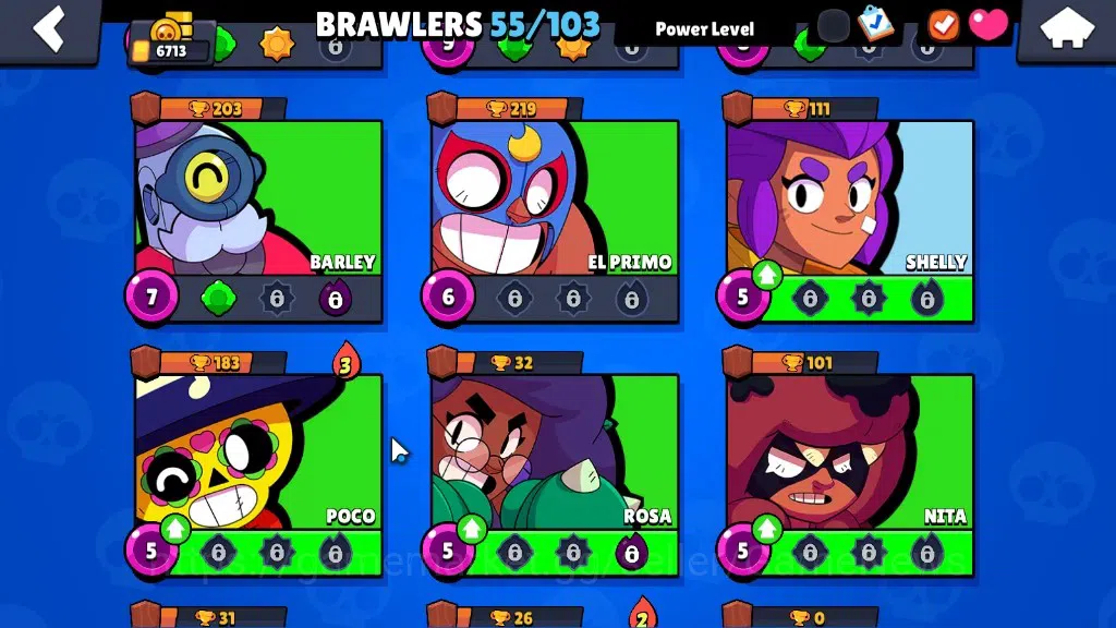 Brawl Stars Accounts 6713 Trophy|10k Bling|55Brawler 6Max|FullBuffies B image 10
